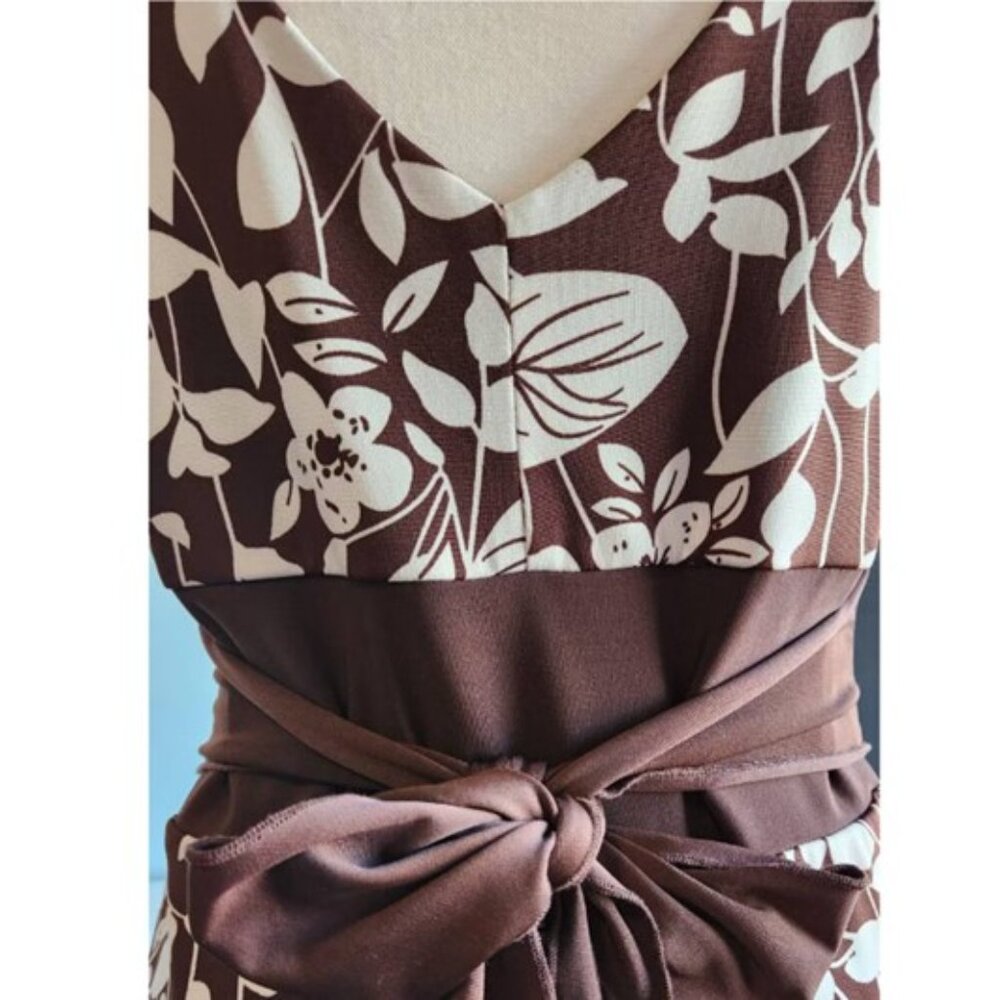 Jessica Midi Dress Wine/Off-White Size US 10 - Picture 5 of 9